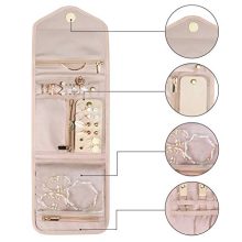 Compact Jewelry Organizer Case for Travel – Foldable Jewelry Roll for Rings, Necklaces & Earrings