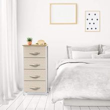 4 Drawer Fabric Dresser Storage Tower