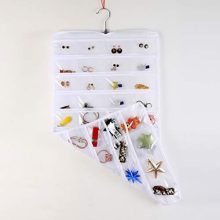 Dual-Sided Non-Woven Hanging Jewelry Organizer