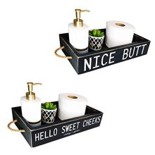 Nice Butt Bathroom Decor Box, 2 Sides with Funny Sayings