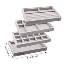 Velvet Jewelry Drawer Inserts Trays, Earring Organizer