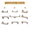 Rustic Wood Wall Shelves, Storage Shelves for Bedroom