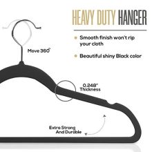 Premium Non Slip Velvet Hangers 360-degree rotatable Hook