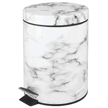 mDesign 5 Liter Round Small Step Trash Can Wastebasket