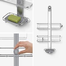 Shower Caddy, Stainless Steel and Anodized Aluminum