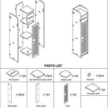 Bathroom Storage Corner Floor Cabinet with Doors and Shelves