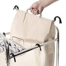 Classics Mobile 2 Compact Laundry Hamper Sorter Bag Cart