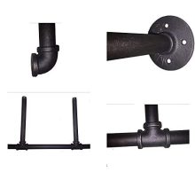 Industrial Retro Wall Mount Iron Pipe Shelf,DIY Open Bookshelf