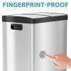 iTouchless SoftStep 16 Gallon Dual Compartment Trash Can Recycler