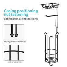 XEEX Toilet Paper Holder Stand, Free Standing Toilet Tissue Holder