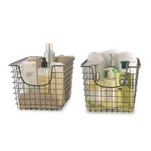 Diversified Scoop Wire Basket Vintage-Inspired Steel Storage