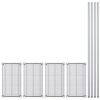 14 inch x 24 inch Chrome 4 Shelf Kit with 64 inch Posts.