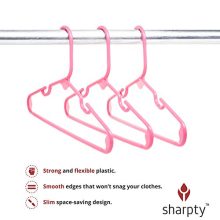 Children's Hangers Plastic Pink