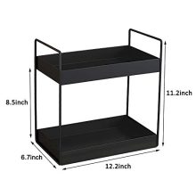 Space-Saving Marvel: 2-Tier Standing Rack for Countertop Storage