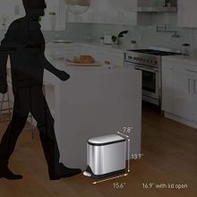 10L Butterfly Lid Bathroom Step Trash Can - Dark Bronze Stainless Steel with Silent Close Lid