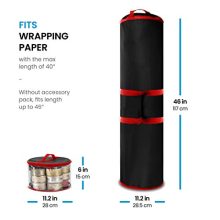 Premium Christmas Wrapping Paper Storage Bag