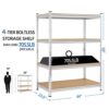 Yaheetech 4-Shelf Heavy Duty Shelving Garage