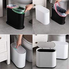 KLGO 10 Liter Slim Plastic Trash Can with Lid