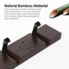 TomCare 2 Pack Bamboo Coat Rack Wall Mounted