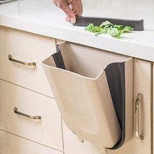 Door Hanging Garbage Can, Over The Cabinet Folding Trash