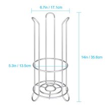 Metal Free Standing Toilet Paper Holder Stand with Storage for 3 Rolls