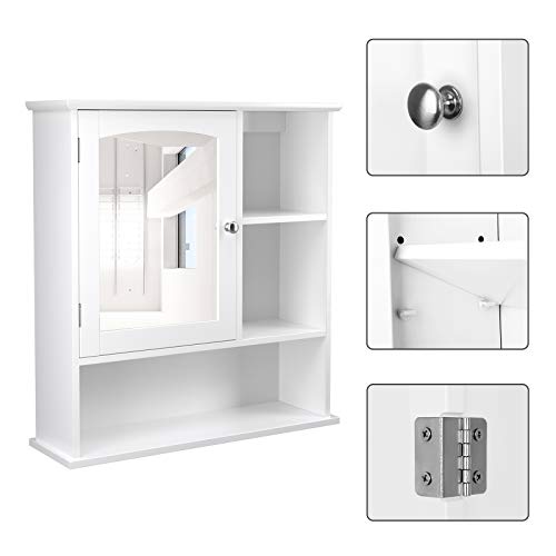 VASAGLE Mirror Cabinet, Bathroom Wall Storage Cabinet