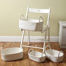 Woven Basket Cotton Rope Bin Organizer for Baby Nursery
