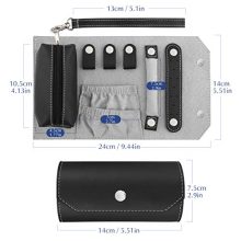 Leather Jewelry Organizer Holder Roll Bag