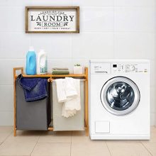 COMELLOW Bamboo Laundry Hamper and Shelf