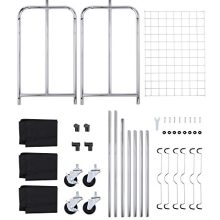Bag Rolling Laundry Sorter Cart: Heavy-Duty, Hanging Bar, and Chrome Finish for Ultimate Convenience!