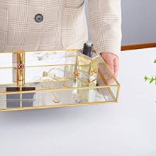 CHICHIC Gold Mirror Tray Jewelry Organizer Vanity Tray Jewelry