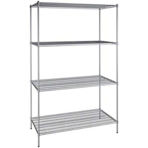 30 inch x 60 inch Chrome Wire 4 Shelf Kit