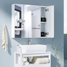 Storage Organizer Medicine Cabinet Space Saver with 3 Doors
