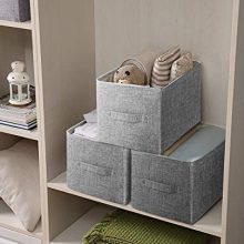 MAIMASHI Storage Basket for Shelves, 3 Pack Open Storage Bins