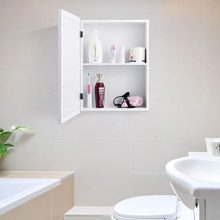 Mirror Medicine Cabinet W/Single Door and Inner Adjustable Shelf
