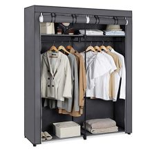 Closet Storage Organizer Portable Wardrobe with Hanging Rods