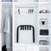 SONGMICS Metal Folding Luggage Rack Black