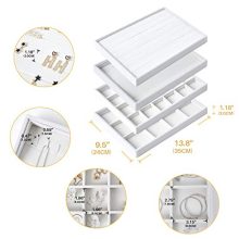 utop Stackable Velvet Jewelry Trays Organizer
