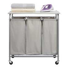 PARANTA Laundry Sorter Cart 3-Bag Heavy-Duty