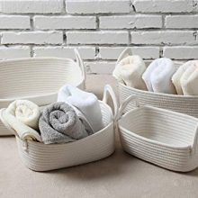 Woven Basket Cotton Rope Bin Organizer for Baby Nursery