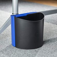 Desk-Side Recycling Trash Can 9794BB - Black and Blue, Latching 3-Gallon Bins for Easy Waste Disposal
