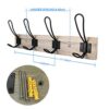 Sageme Wall Mounted Coat Rack,Wooden Entryway Vintage