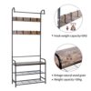 LENTIA Entryway Coat Rack Hall Tree Shoe Bench