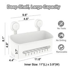 Suction Cup Shower Organizer Basket Bath Shelf