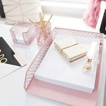 Blu Monaco Office Supplies Pink Desk Accessories for Women