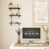 Wall Mounted Shelf Organizer Set of 3 for Living Room