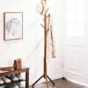 Bamboo Free Standing Coat Rack Stand