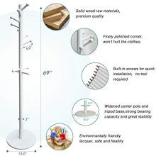 Vlush Sturdy Wooden Coat Rack Stand