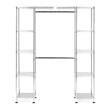 Seville Classics Double-Rod Expandable Clothes Rack