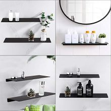 Bathroom Shelves Shower Shelf Brackets Black,Rustproof Shower